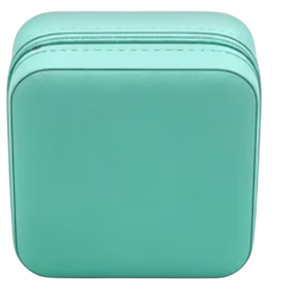 Seafoam Square Jewelry Travel Case. Solves Clutter and tangles. Durable zipper.